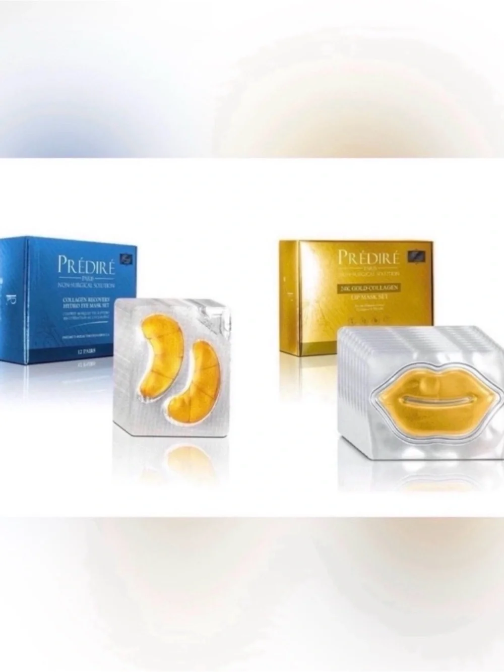 🔥Predire 24K Gold BUNDLE🔥 Lip Mask Set (12) & Eye Mask Set (10) - Retail $1150